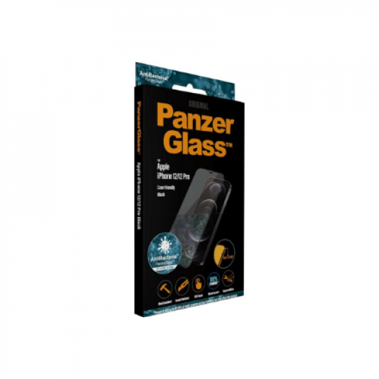 PanzerGlass | Apple | For iPhone 12/12 Pro | Glass | Black | 100% touch; The coating is non-toxic | Case Friendly