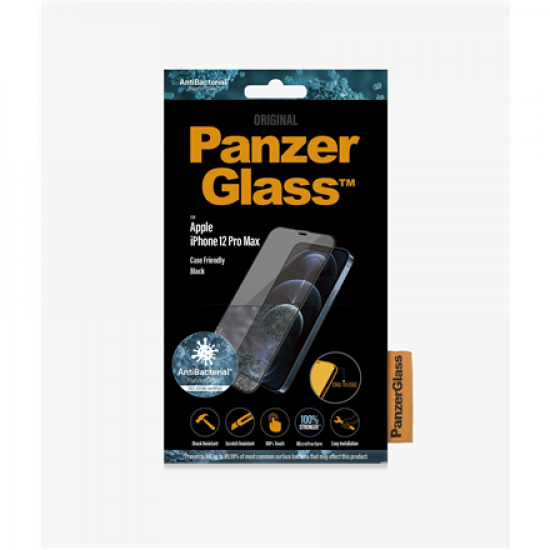 PanzerGlass | Apple | For iPhone 12 Pro Max | Glass | Black | Clear Screen Protector