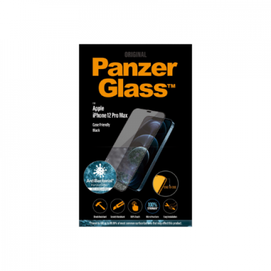 PanzerGlass | Apple | For iPhone 12 Pro Max | Glass | Black | Clear Screen Protector