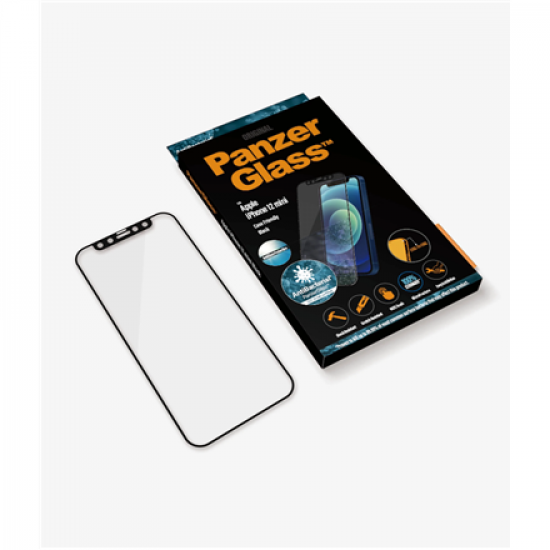 PanzerGlass | Anti-Glare AB | Apple | iPhone 12 mini | Tempered glass | Black | Case friendly | Anti-glare screen protector