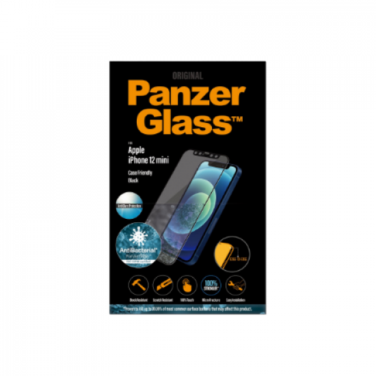 PanzerGlass | Anti-Glare AB | Apple | iPhone 12 mini | Tempered glass | Black | Case friendly | Anti-glare screen protector