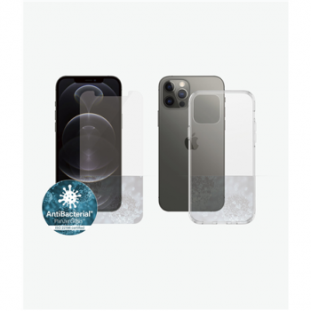 PanzerGlass | TPU Case | Apple | iPhone 12/ 12 Pro | Tempered glass | Transparent | This 360⁰ bundle includes a PanzerGlass screen protector and a clear TPU case cover which gives the phone a full body protection; Full frame coverage; Rounded edges; Cryst