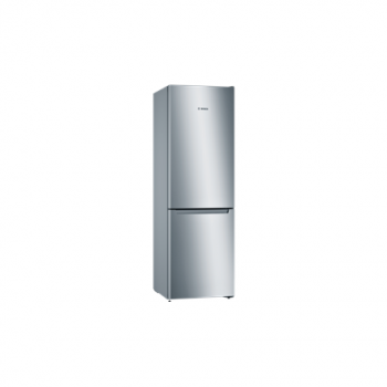 Bosch | Serie 2 Refrigerator | KGN33NLEB | Energy efficiency class E | Free standing | Combi | Height 176 cm | No Frost system | Fridge net capacity 193 L | Freezer net capacity 89 L | 42 dB | Stainless steel