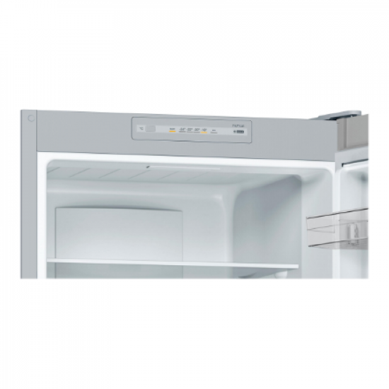 Bosch | Serie 2 Refrigerator | KGN33NLEB | Energy efficiency class E | Free standing | Combi | Height 176 cm | No Frost system | Fridge net capacity 193 L | Freezer net capacity 89 L | 42 dB | Stainless steel