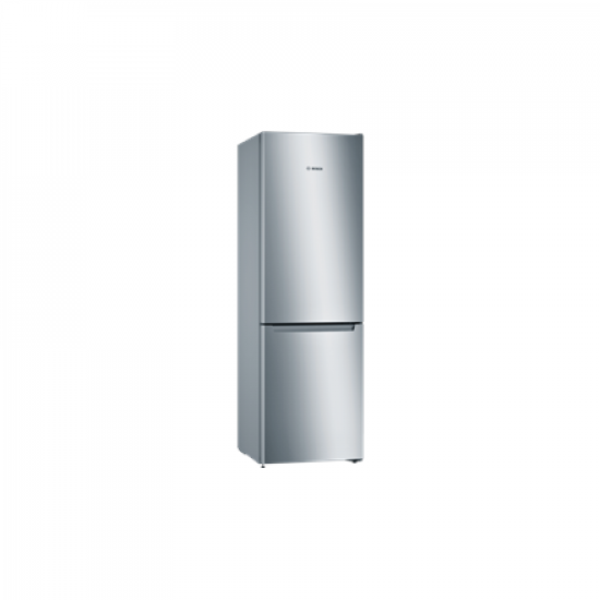 Bosch | Serie 2 Refrigerator | KGN33NLEB | Energy efficiency class E | Free standing | Combi | Height 176 cm | No Frost system | Fridge net capacity 193 L | Freezer net capacity 89 L | 42 dB | Stainless steel