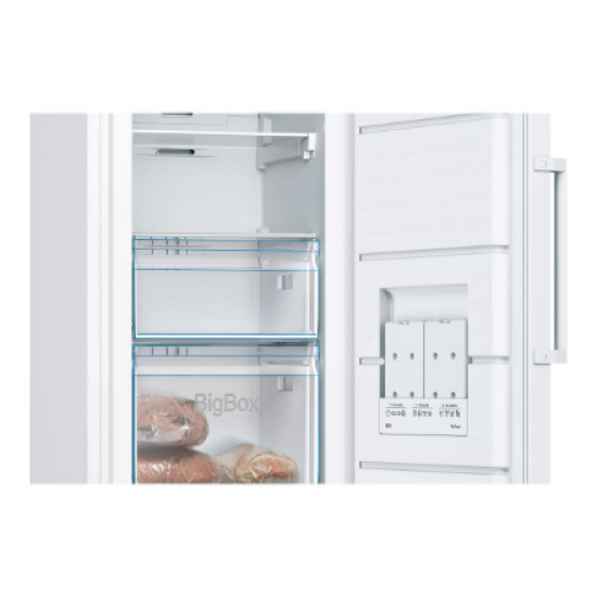 Bosch | Freezer | GSN29VWEP | Energy efficiency class E | Upright | Free standing | Height 161 cm | Total net capacity 200 L | No Frost system | Display | White
