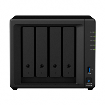 Synology | Tower NAS | DS920+ | up to 4 HDD/SSD Hot-Swap | Intel Celeron | Intel Celeron J4125 Quad Core | Processor frequency 2 GHz | 4 GB | DDR4