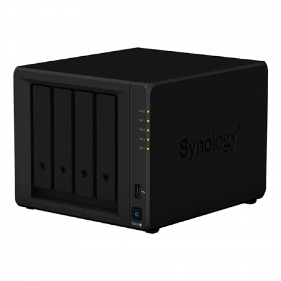 Synology | Tower NAS | DS920+ | up to 4 HDD/SSD Hot-Swap | Intel Celeron | Intel Celeron J4125 Quad Core | Processor frequency 2 GHz | 4 GB | DDR4