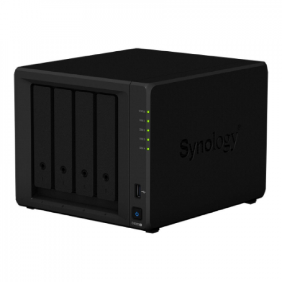 Synology | Tower NAS | DS920+ | up to 4 HDD/SSD Hot-Swap | Intel Celeron | Intel Celeron J4125 Quad Core | Processor frequency 2 GHz | 4 GB | DDR4