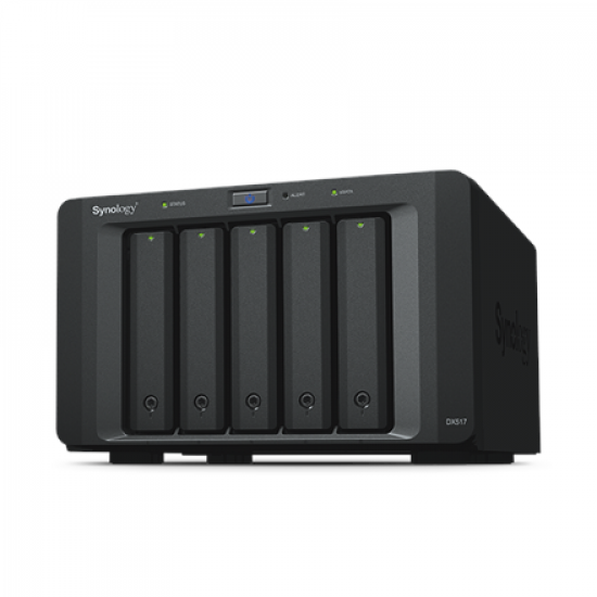 Synology | Tower NAS Expansion Unit | DX517 | up to 5 HDD/SSD Hot-Swap (drives not included) | Internal AC 100-240V Universal, 50/60 Hz
