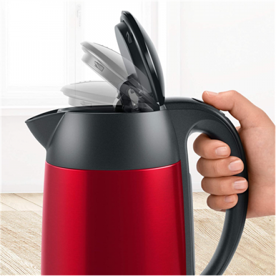 Bosch | Kettle | DesignLine TWK3P424 | Electric | 2400 W | 1.7 L | Stainless steel | 360° rotational base | Red