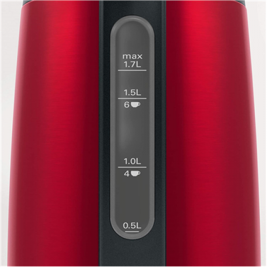 Bosch | Kettle | DesignLine TWK3P424 | Electric | 2400 W | 1.7 L | Stainless steel | 360° rotational base | Red