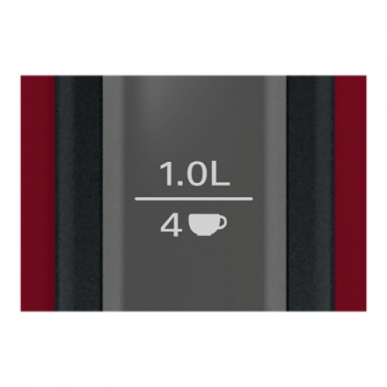 Bosch | Kettle | DesignLine TWK3P424 | Electric | 2400 W | 1.7 L | Stainless steel | 360° rotational base | Red