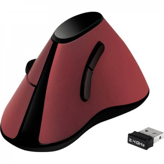 Logilink | Ergonomic Vertical Mouse | ID0159 | Optical | Wireless | Red