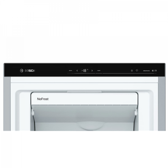 Bosch | Freezer | GSN36AIEP | Energy efficiency class E | Upright | Free standing | Height 186 cm | Total net capacity 242 L | No Frost system | Display | Stainless steel