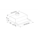 CATA | Hood | TFH 5250 X | Telescopic | Energy efficiency class D | Width 50 cm | 325 m³/h | Slider control | LED | Inox