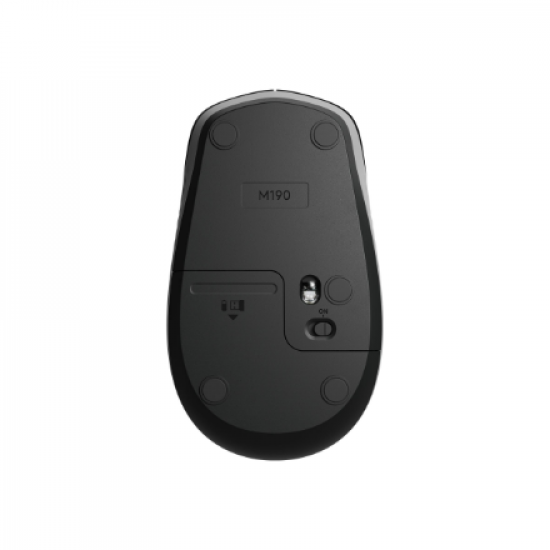 Logitech | Full size Mouse | M190 | Wireless | USB | Mid Grey