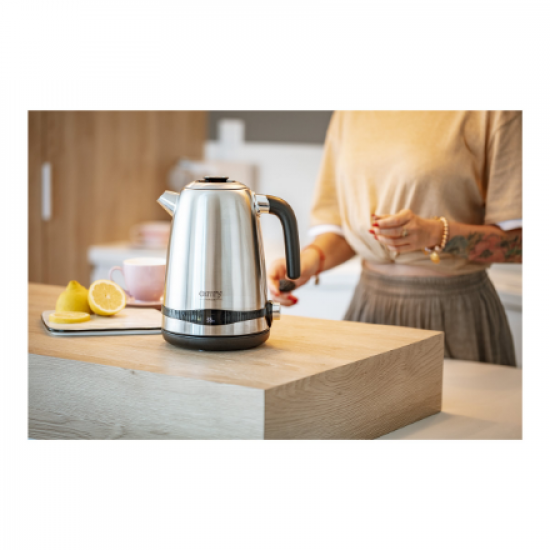 Camry | Kettle | CR 1291 | Electric | 2200 W | 1.7 L | Stainless steel | 360° rotational base | Stainless steel
