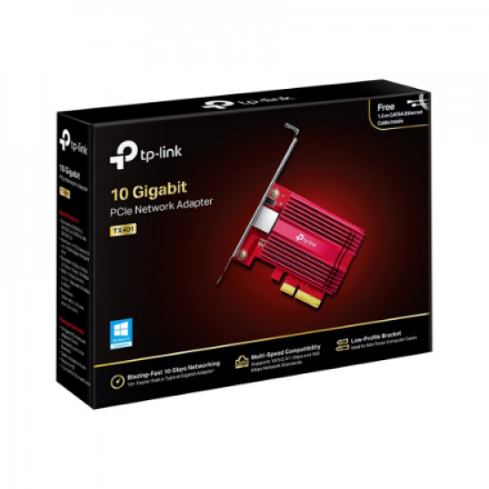 TP-LINK | TX401 | Gigabit PCI Express Network Adapter | 10/100/1000 Mbit/s | 1× PCI Express 3.0 x4, 1× RJ45 Gigabit/Megabit Port