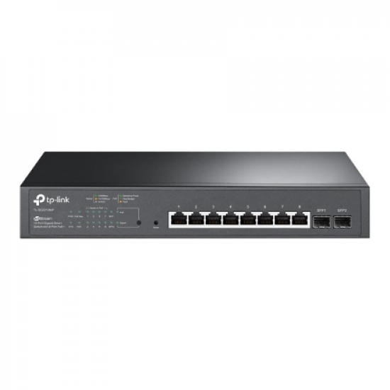 TP-LINK | JetStream 10-Port Gigabit Smart PoE Switch | TL-SG2210MP | Managed L2 | Rackmountable | SFP ports quantity 2 | PoE+ ports quantity 8 | Power supply type Single
