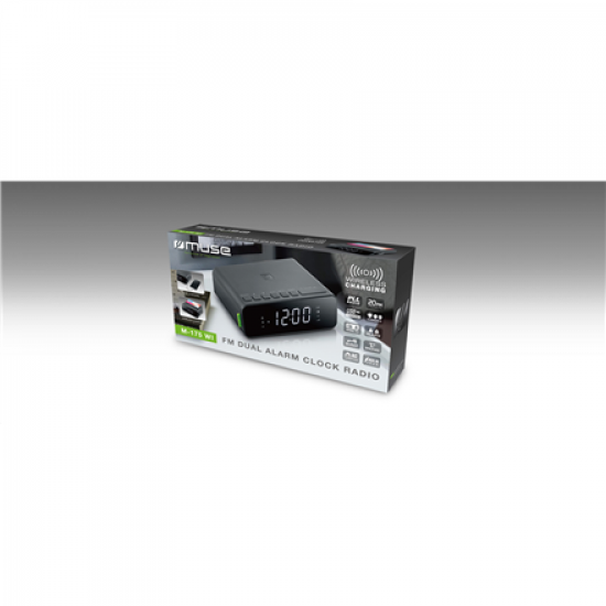 Muse | Alarm function | M-175 WI | AUX in | Alarm Clock | Black