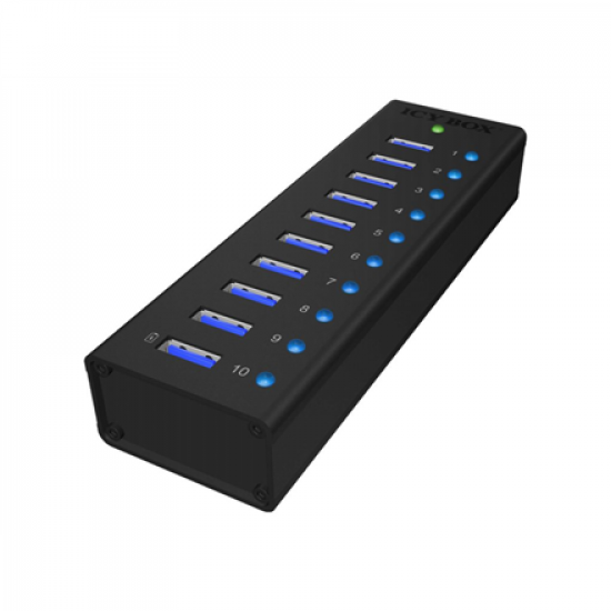 Raidsonic | 10 port USB 3.0 Hub | Icy Box IB-AC6110