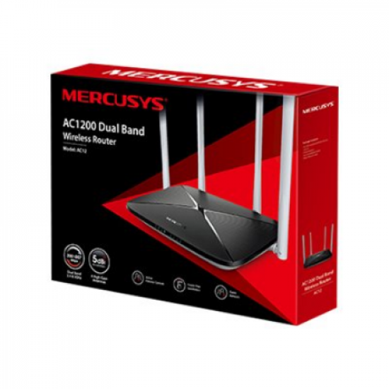 AC1200 Dual Band Wireless Router | AC12 | 802.11ac | 300+867 Mbit/s | 10/100 Mbit/s | Ethernet LAN (RJ-45) ports 3 | Mesh Support No | MU-MiMO No | No mobile broadband | Antenna type 4xFixed | No