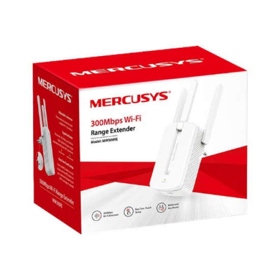 Mercusys | Wi-Fi Range Extender | MW300RE | 802.11n | 2.4GHz | 300 Mbit/s | no PoE | Antenna type 3xExternal