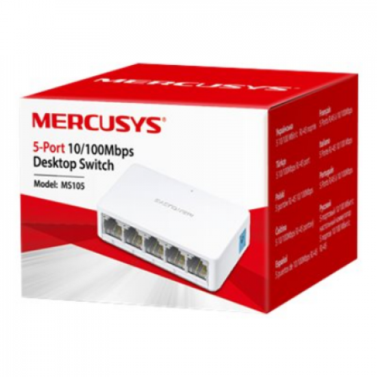 Mercusys | Switch | MS105 | Unmanaged | Desktop | 10/100 Mbps (RJ-45) ports quantity 5 | Power supply type External