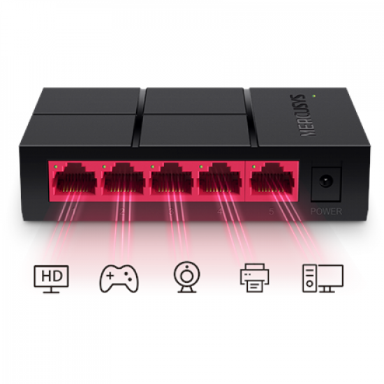 Mercusys | Switch | MS105G | Unmanaged | Desktop | Power supply type External