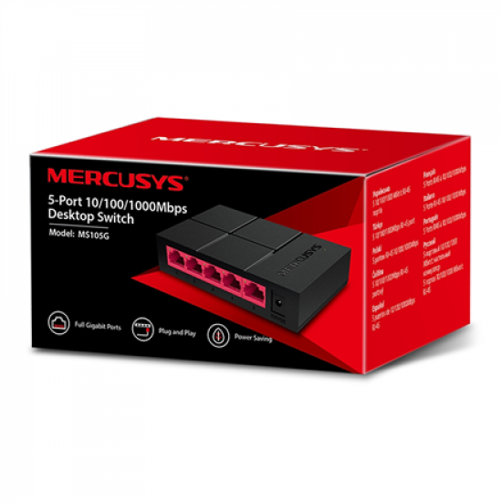 Mercusys | Switch | MS105G | Unmanaged | Desktop | Power supply type External