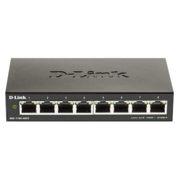D-Link | Smart Gigabit Ethernet Switch | DGS-1100-08V2 | Managed | Desktop | Power supply type External | 24 month(s)
