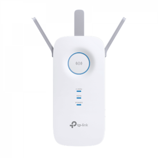 TP-LINK | AC1900 Wi-Fi Range Extender | RE550 | 802.11ac | 2GHz/5GHz | 600+1300 Mbit/s | 10/100/1000 Mbit/s | Ethernet LAN (RJ-45) ports 1 | MU-MiMO No | no PoE | Antenna type 3xExternal | No