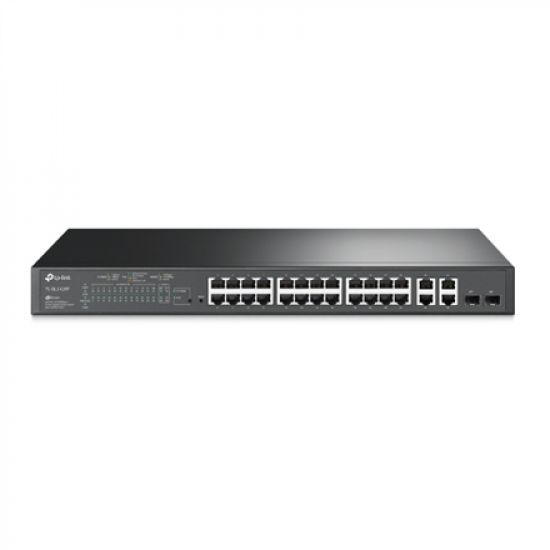 TP-LINK | Switch Web managed | TL-SL2428P | Managed L2 | Rackmountable | 10/100 Mbps (RJ-45) ports quantity 24 | Gigabit Ethernet (copper) ports quantity 4 | Power supply type Single