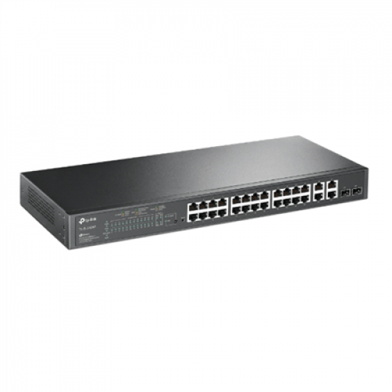 TP-LINK | Switch Web managed | TL-SL2428P | Managed L2 | Rackmountable | 10/100 Mbps (RJ-45) ports quantity 24 | Gigabit Ethernet (copper) ports quantity 4 | Power supply type Single