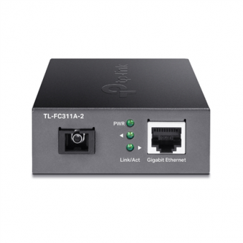 TP-LINK | Gigabit Single-Mode WDM Media Converter | TL-FC311A-2 | Gigabit SC Fiber Port | 10/100/1000 Mbps RJ45 Port (Auto MDI/MDIX)