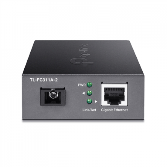 TP-LINK | Gigabit Single-Mode WDM Media Converter | TL-FC311A-2 | Gigabit SC Fiber Port | 10/100/1000 Mbps RJ45 Port (Auto MDI/MDIX)