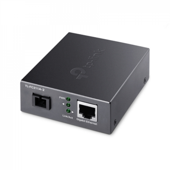 TP-LINK | Gigabit Single-Mode WDM Media Converter | TL-FC311A-2 | Gigabit SC Fiber Port | 10/100/1000 Mbps RJ45 Port (Auto MDI/MDIX)