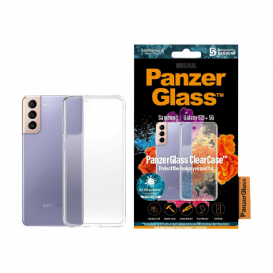 PanzerGlass | ClearCase | Case | Samsung | Galaxy S21+ Series | Thermoplastic polyurethane (TPU) | Clear | Anti yellow; Scratch resistant; Anti greasy; Anti Ageing; AntiBacterial