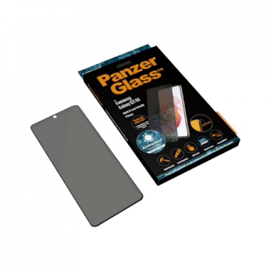 PanzerGlass | Case Friendly Screen Protector | P7263 | Samsung | Galaxy S21 Series | Antibacterial glass | Black | Case Friendly; Easy Edge Installation; Full frame coverage; Rounded edges; Crystal clear; Original PanzerGlass | Antifingerprint screen prot