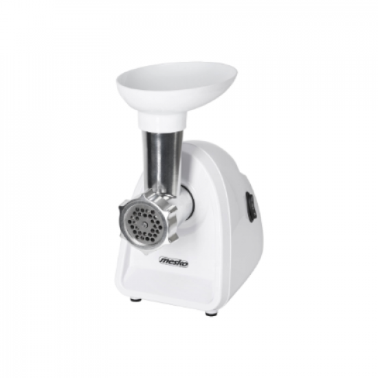 Mesko | Meat mincer | MS 4809 | White | 350 W | Middle size sieve; mince sieve; poppy sieve; plunger; sausage filler