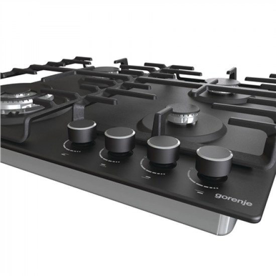 Gorenje | Hob | GW642AB | Gas | Number of burners/cooking zones 4 | Rotary knobs | Black
