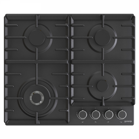 Gorenje | Hob | GW642AB | Gas | Number of burners/cooking zones 4 | Rotary knobs | Black
