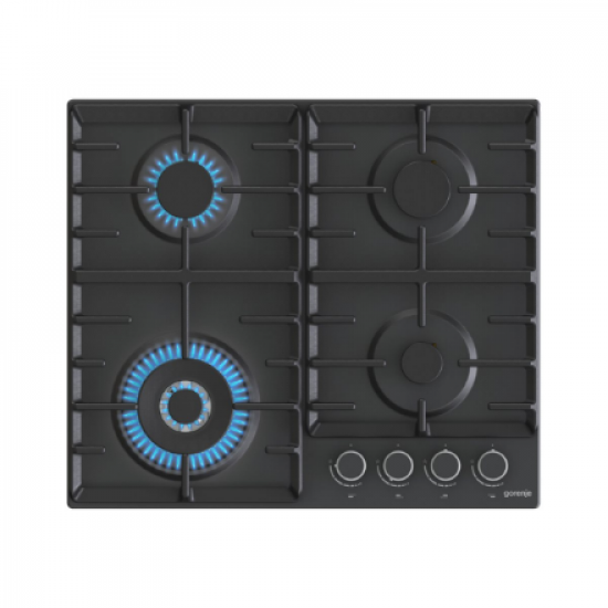 Gorenje | Hob | GW642AB | Gas | Number of burners/cooking zones 4 | Rotary knobs | Black