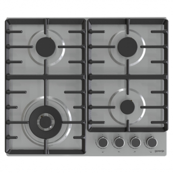 Gorenje | Hob | GW642ABX | Gas | Number of burners/cooking zones 4 | Rotary knobs | Stainless steel
