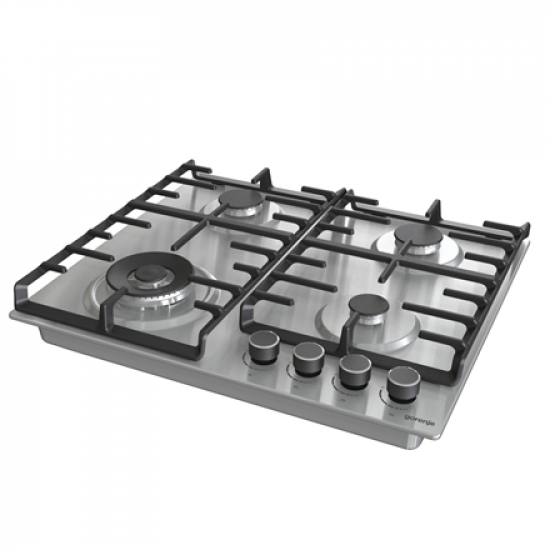 Gorenje | Hob | GW642ABX | Gas | Number of burners/cooking zones 4 | Rotary knobs | Stainless steel