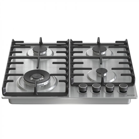 Gorenje | Hob | GW642ABX | Gas | Number of burners/cooking zones 4 | Rotary knobs | Stainless steel