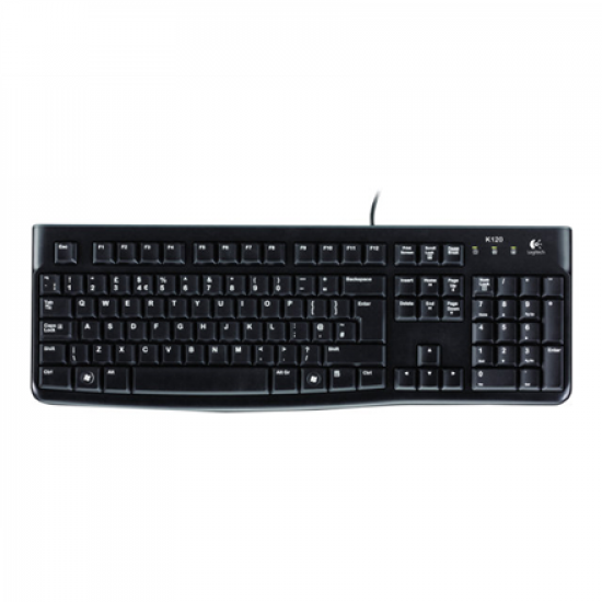 Logitech | Desktop MK120 | Wired keyboard | USB | Mouse included | US | Black