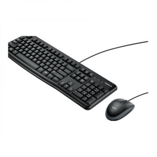 Logitech | Desktop MK120 | Wired keyboard | USB | Mouse included | US | Black