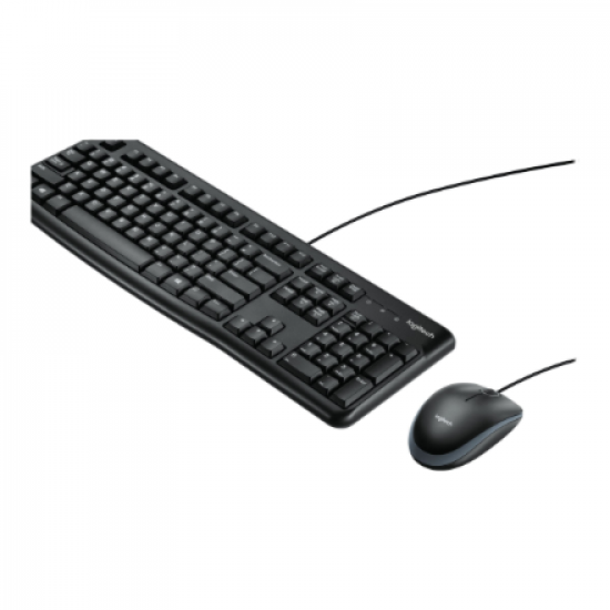 Logitech | Desktop MK120 | Wired keyboard | USB | Mouse included | US | Black